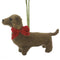 Dachshund Hand Knit Christmas Ornament Arcadia Home
